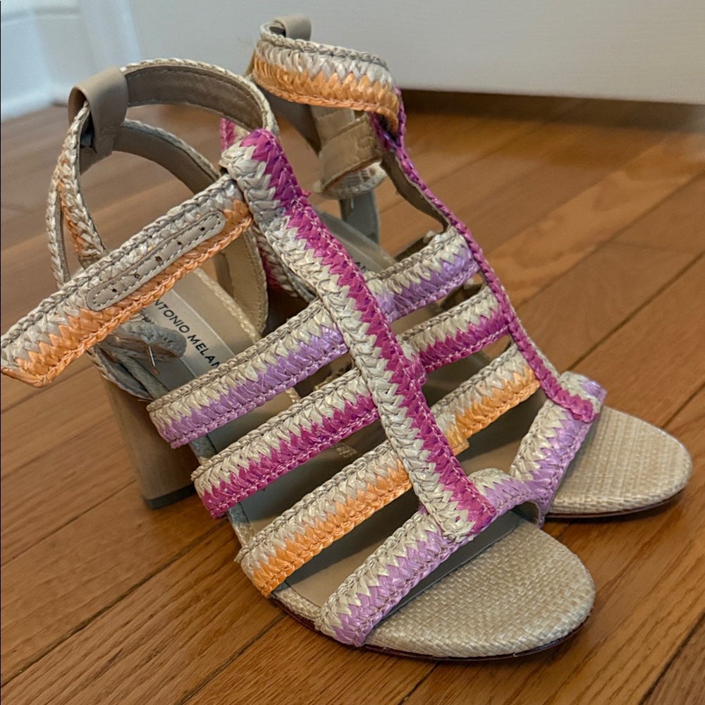 ANTONIO MELANI Colorful Strappy Heels